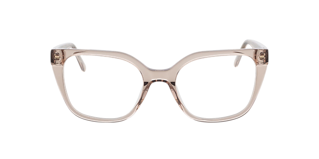 Beverly Crystal Nude  &  Satin Gold AcetatEyeglass Frames von B24, Vorderansicht