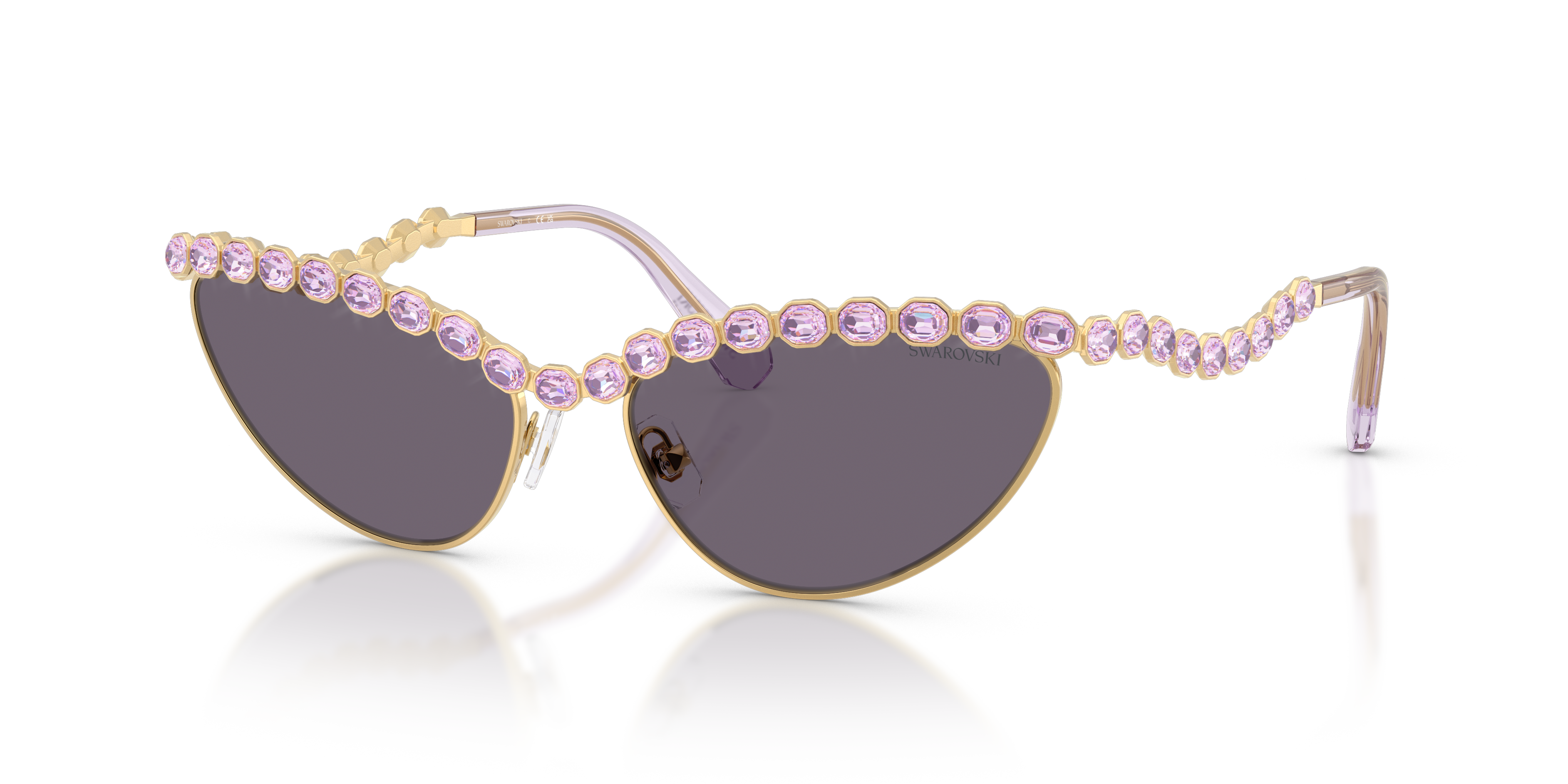 SK7030 Gold MetallSunglass Frames von B24, Dreiviertelansicht