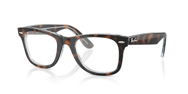RB4340V Dark Havana On Multicolor KunststoffEyeglass Frames von B24, Dreiviertelansicht