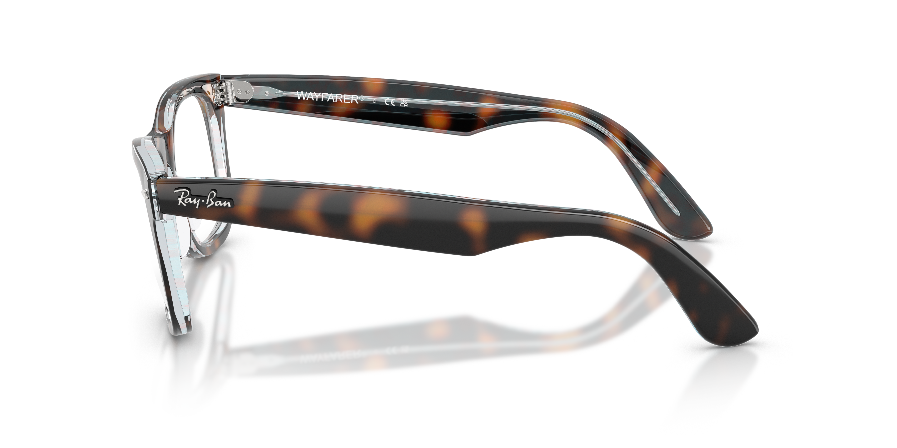 RB4340V Dark Havana On Multicolor KunststofEyeglass Frames van B24, Zijaanzicht