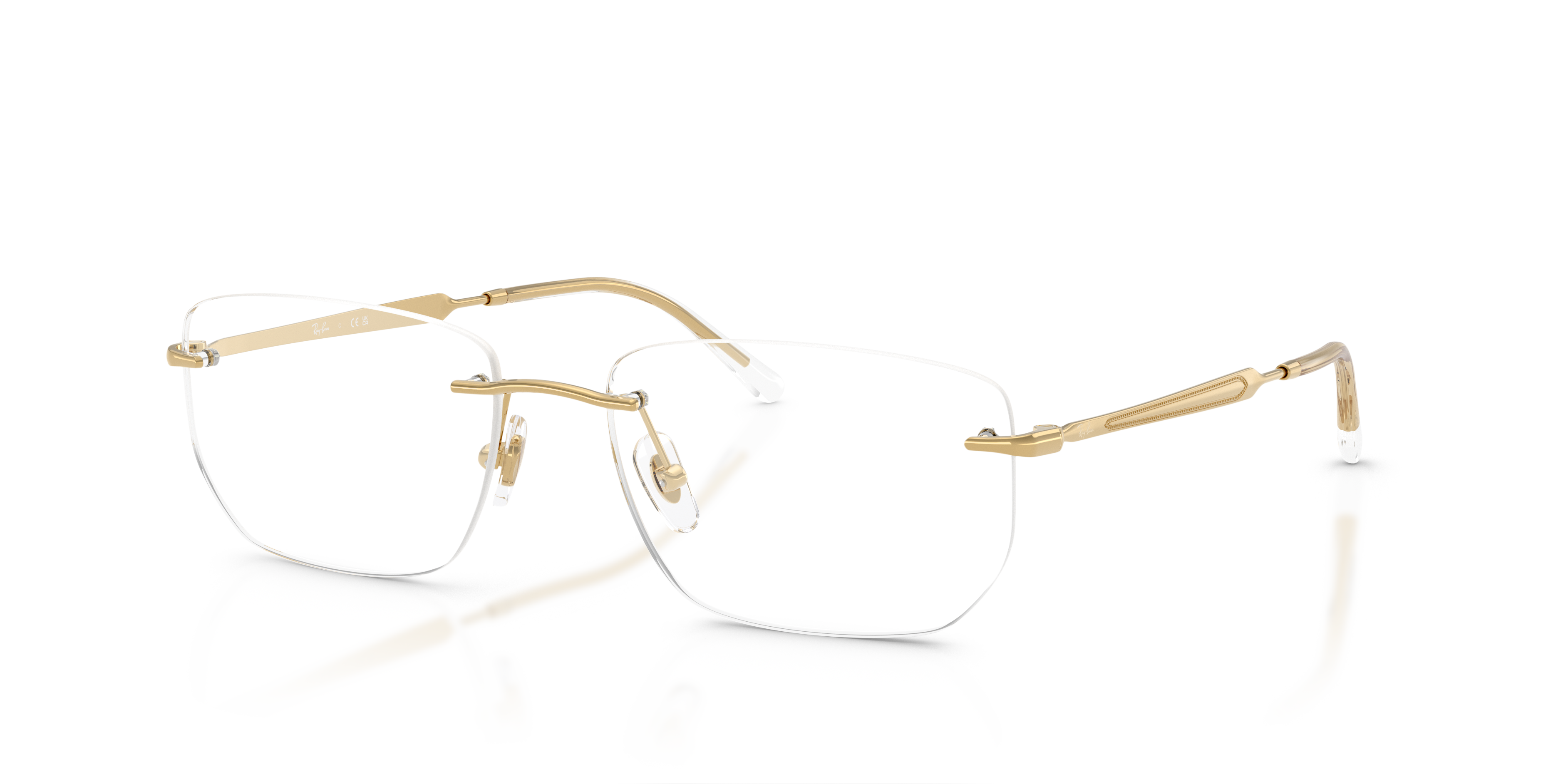 RB3768V Arista Gold MetallEyeglass Frames von B24, Dreiviertelansicht