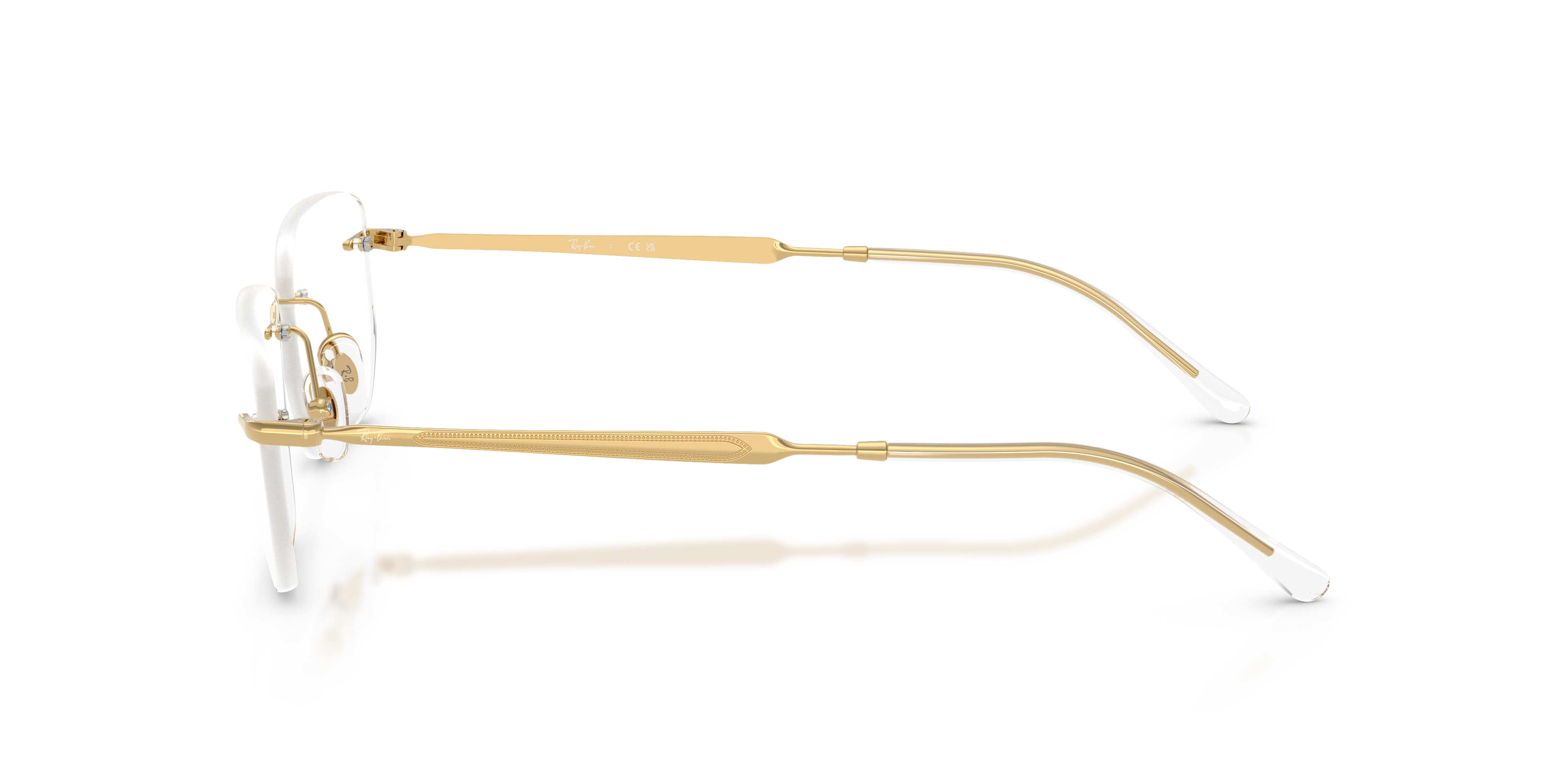 RB3768V Arista Gold MetallEyeglass Frames von B24, Seitenansicht