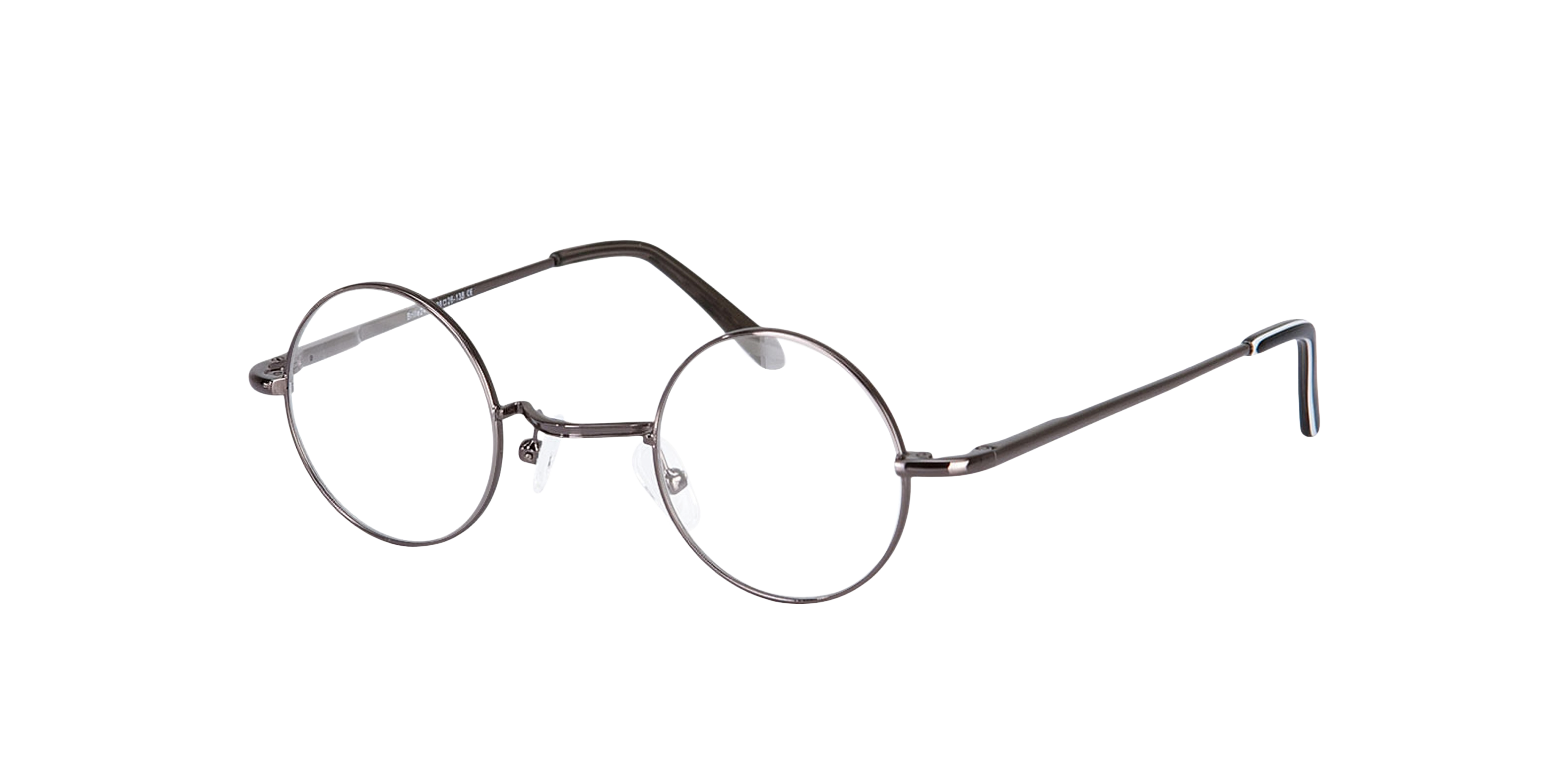 Cary Anthrazitgrau MetallEyeglass Frames von B24, Dreiviertelansicht