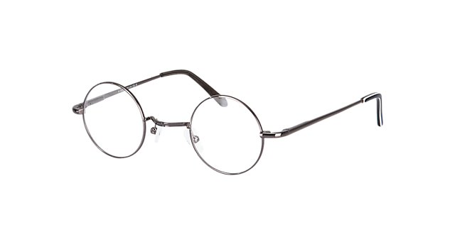 Cary Antraciet MetaalEyeglass Frames van B24, Hoekweergave