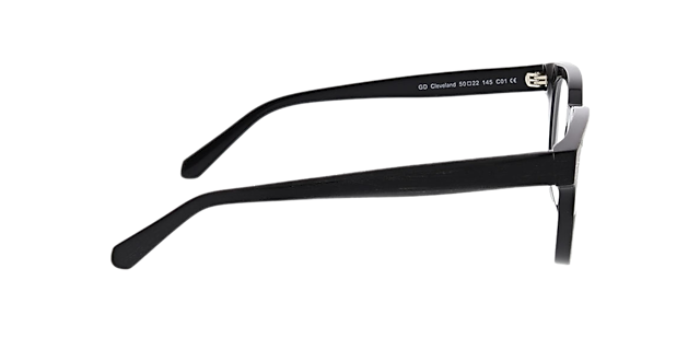 Cleveland Schwarz AcetatEyeglass Frames von B24, Seitenansicht