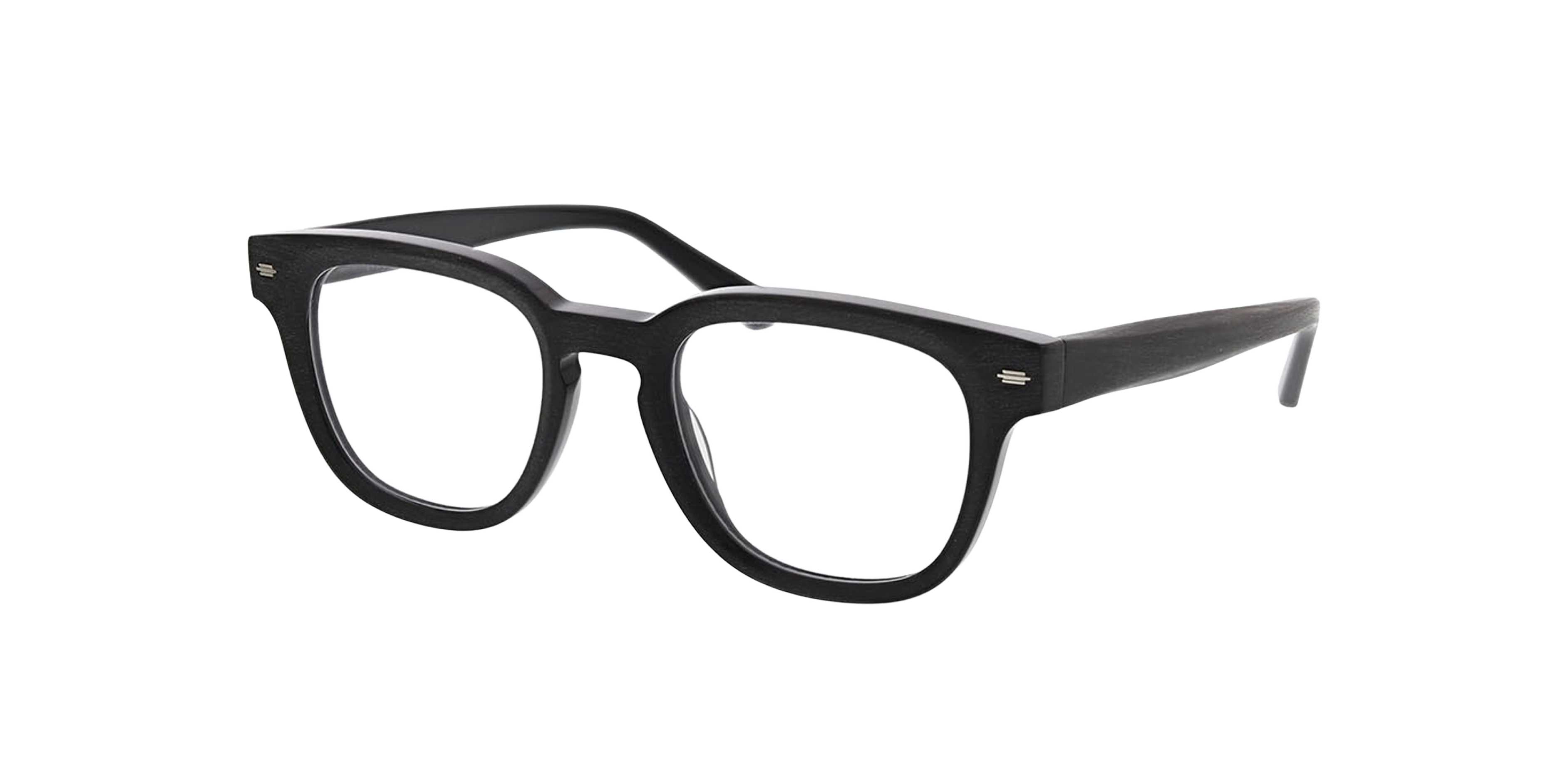 Cleveland Schwarz AcetatEyeglass Frames von B24, Dreiviertelansicht