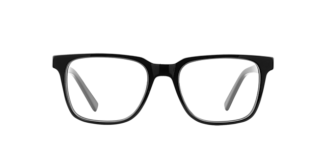 Balthazar Jet Black AcetaatEyeglass Frames van B24, Vooraanzicht