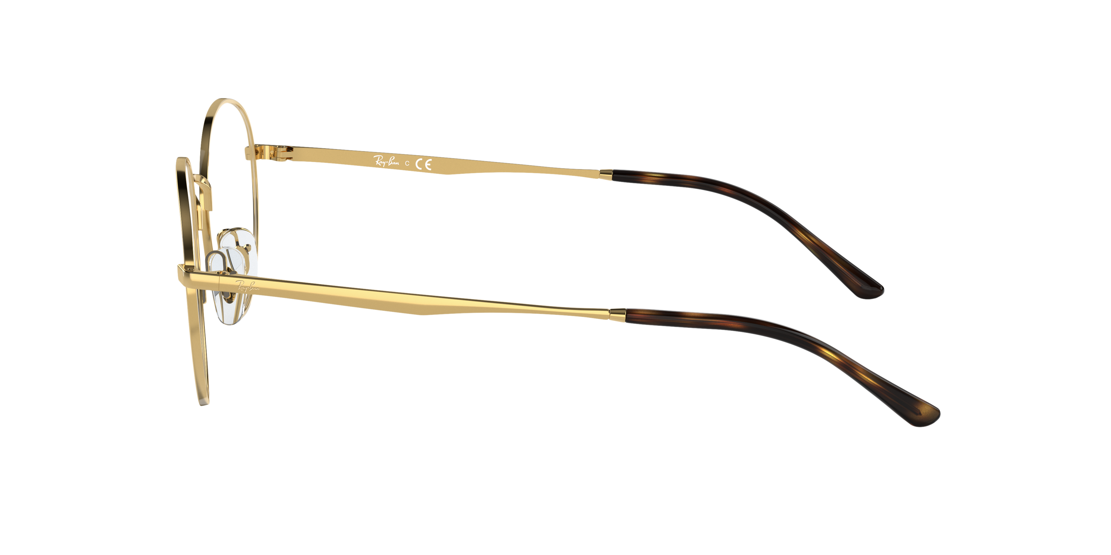 RB3681V Arista goud MetaalEyeglass Frames van B24, Zijaanzicht