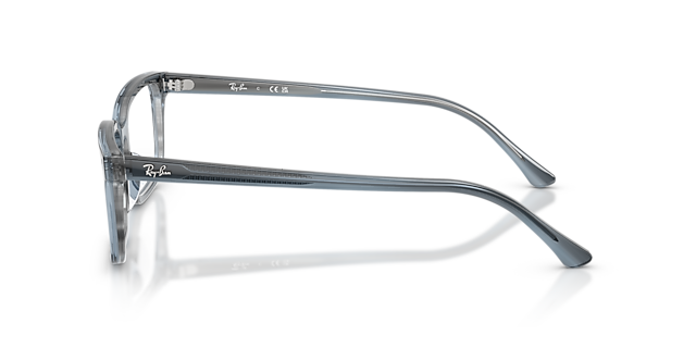 RB5445 Striped Blue AcetaatEyeglass Frames van B24, Zijaanzicht