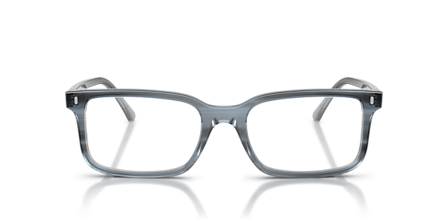 RB5445 Striped Blue AcetaatEyeglass Frames van B24, Vooraanzicht