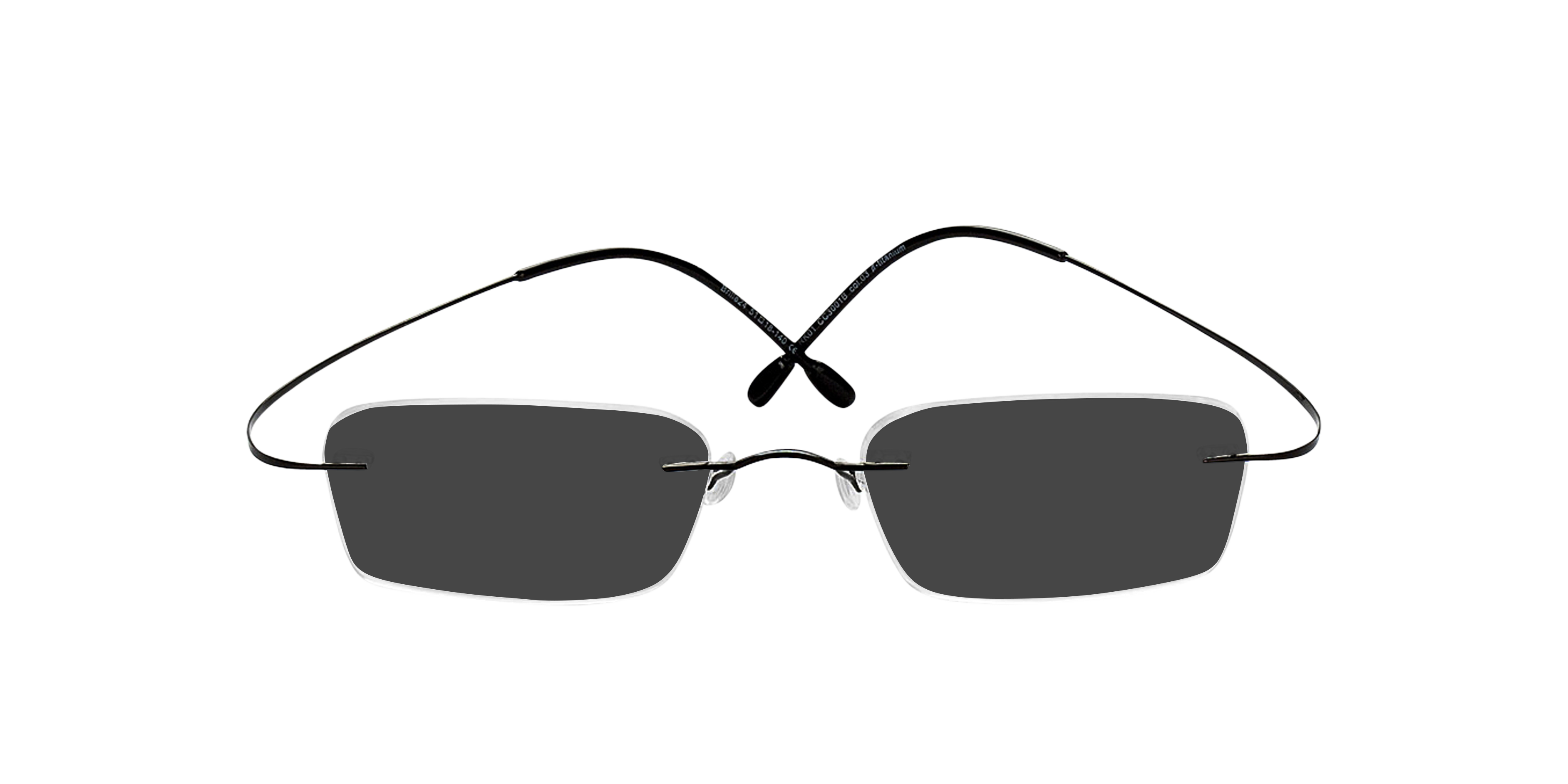 Mackay Zwart TitaanEyeglass Frames van B24, met getinte lenzen