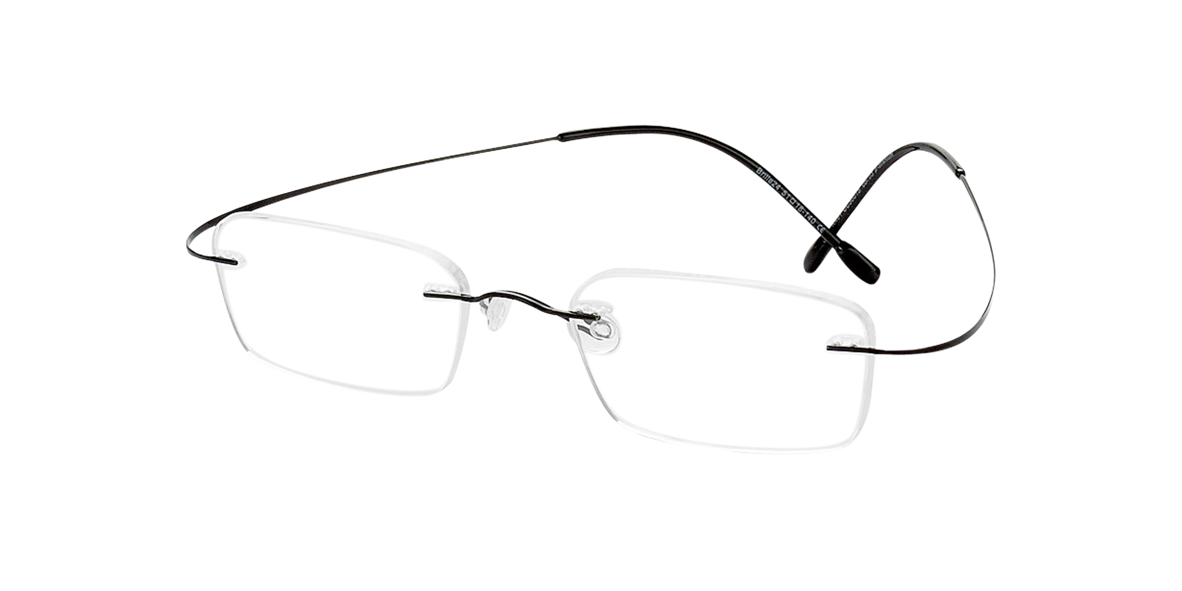 Mackay Zwart TitaanEyeglass Frames van B24, Hoekweergave