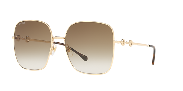 GG0879S Goud MetaalSunglass Frames van B24, Hoekweergave