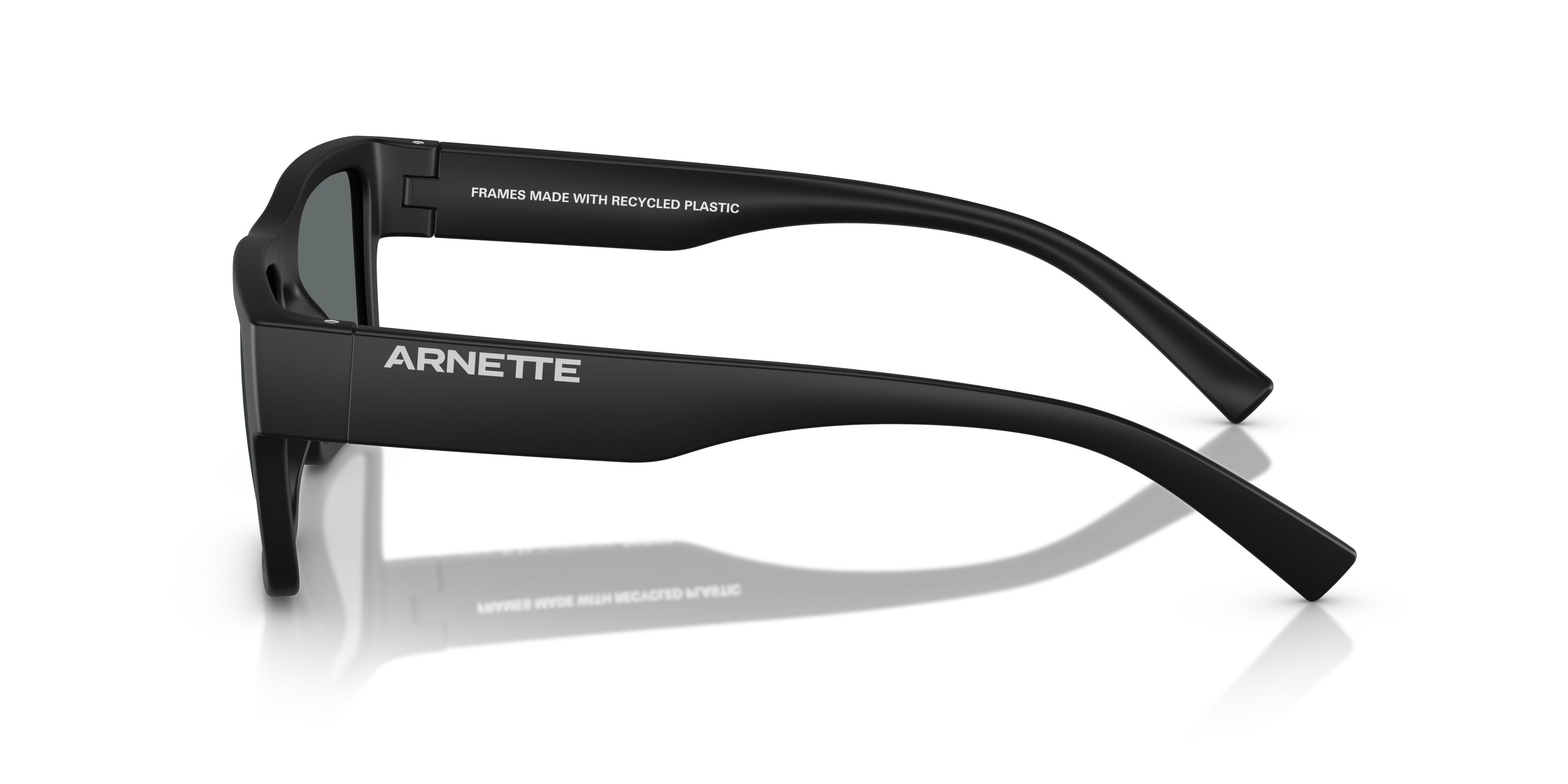 AN4344 Matzwart KunststofSunglass Frames van B24, Zijaanzicht