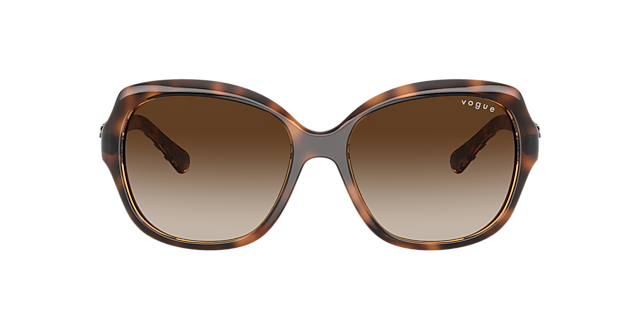 VO2871S Havana dunkel gestreift KunststoffSunglass Frames von B24, mit getönten Gläsern