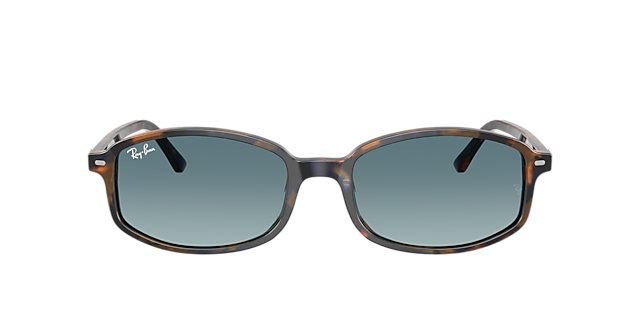 Sam Gelb & Blau Havana AcetatSunglass Frames von B24, mit getönten Gläsern