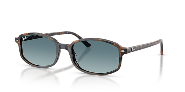 Sam Gelb & Blau Havana AcetatSunglass Frames von B24, Dreiviertelansicht