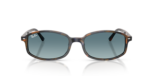 Sam Gelb & Blau Havana AcetatSunglass Frames von B24, Vorderansicht