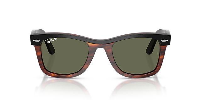 Wayfarer Street Neat Black On Havana AcetatSunglass Frames von B24, Vorderansicht