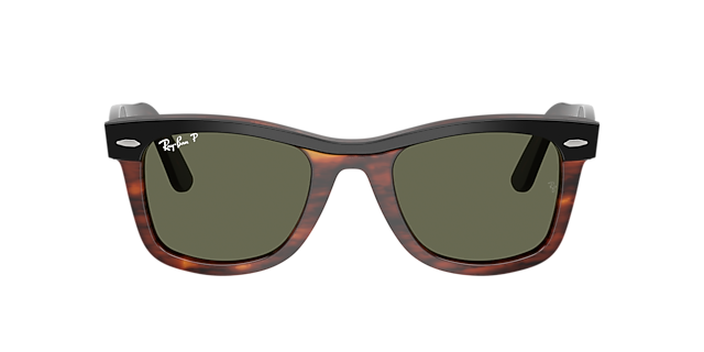 Wayfarer Street Neat Black On Havana AcetatSunglass Frames von B24, mit getönten Gläsern