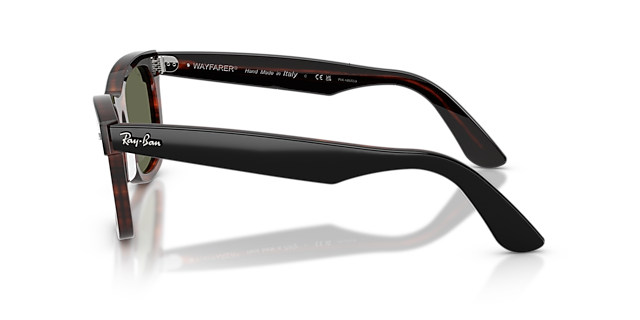 Wayfarer Street Neat Black On Havana AcetatSunglass Frames von B24, Seitenansicht