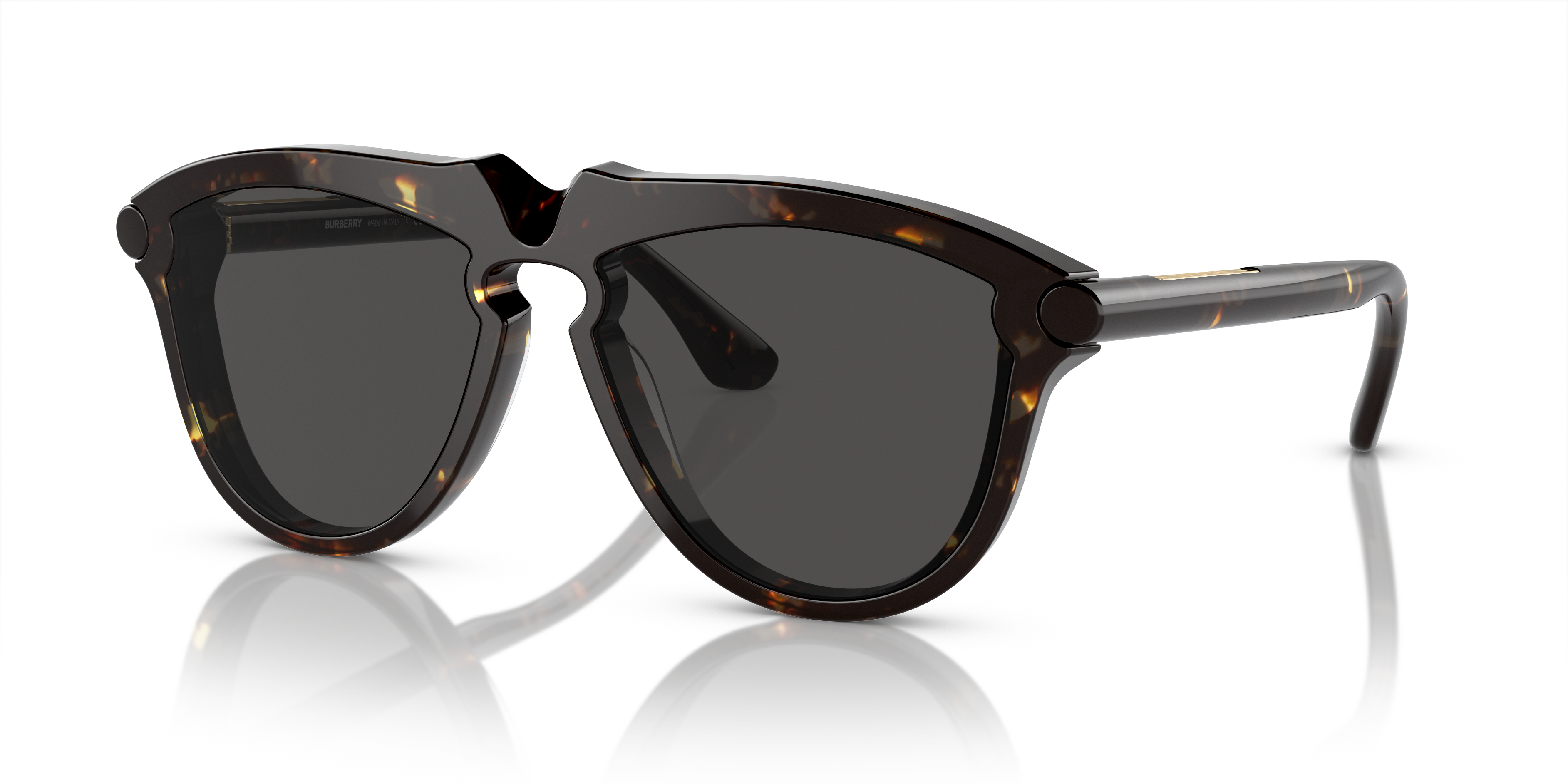 BE4417U Donker Havana AcetaatSunglass Frames van B24, Hoekweergave