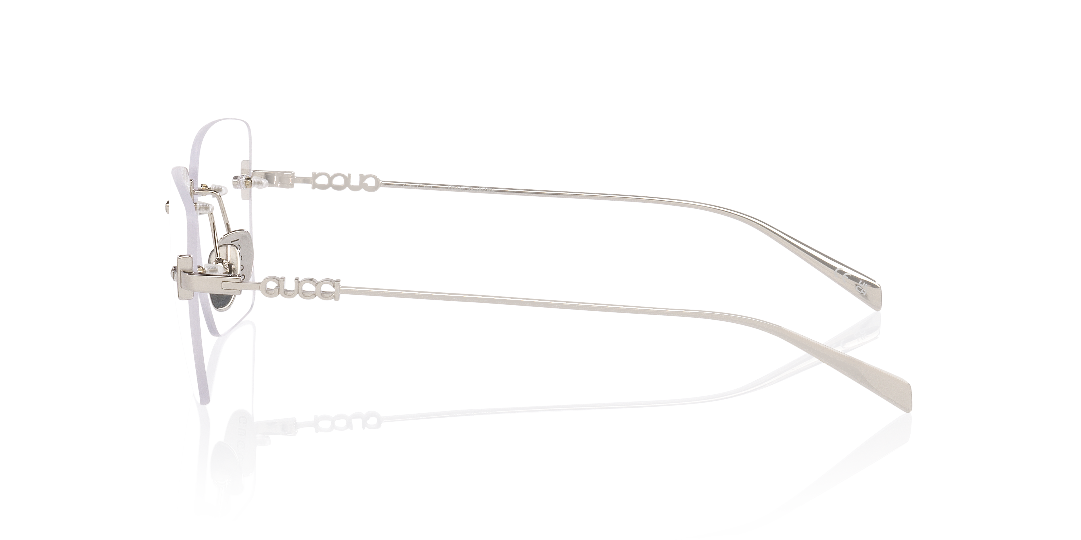 GG1938O Zilver MetaalEyeglass Frames van B24, Zijaanzicht