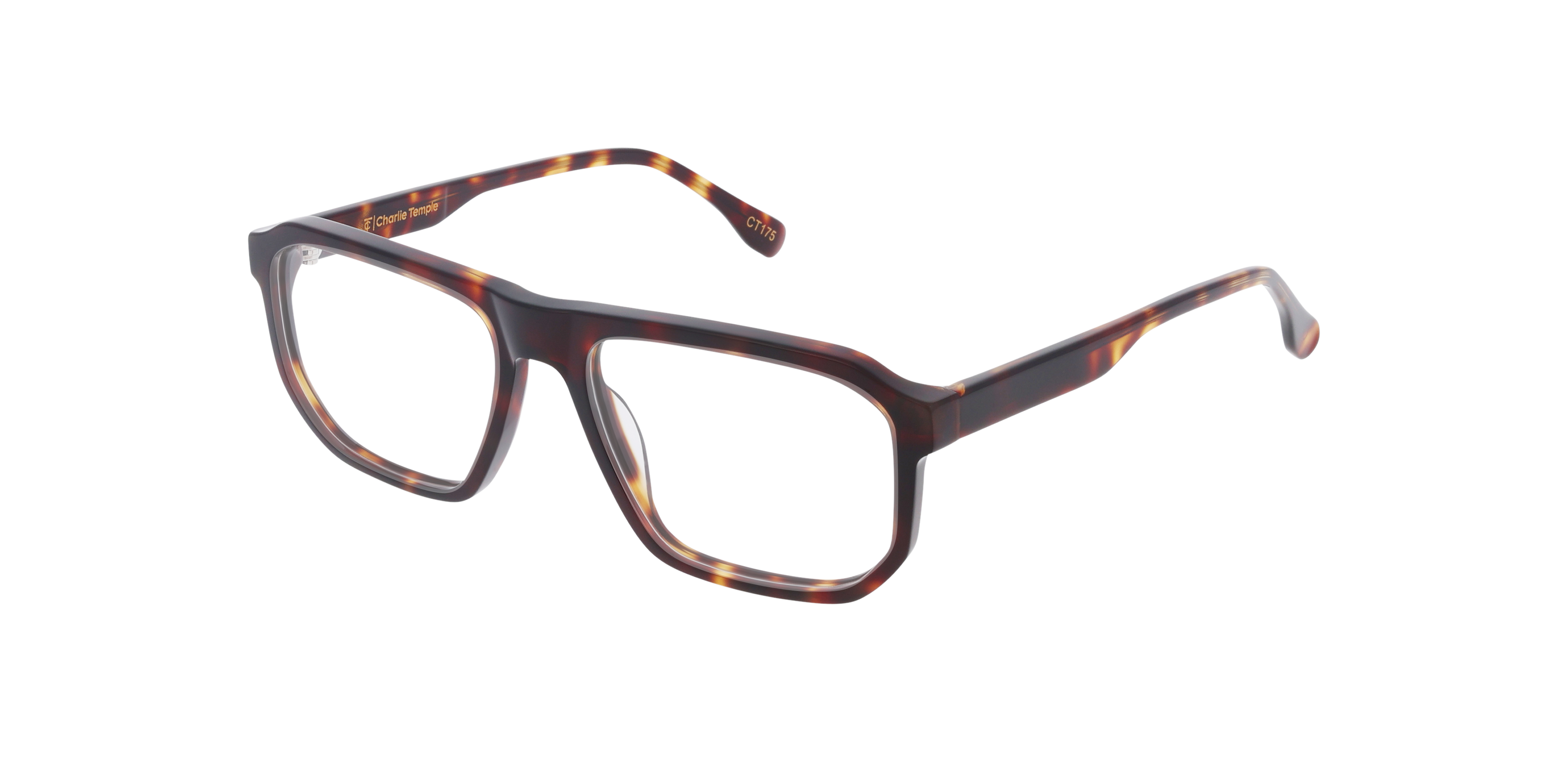 Mick Moonlight Tortoise AcetaatEyeglass Frames van B24, Hoekweergave
