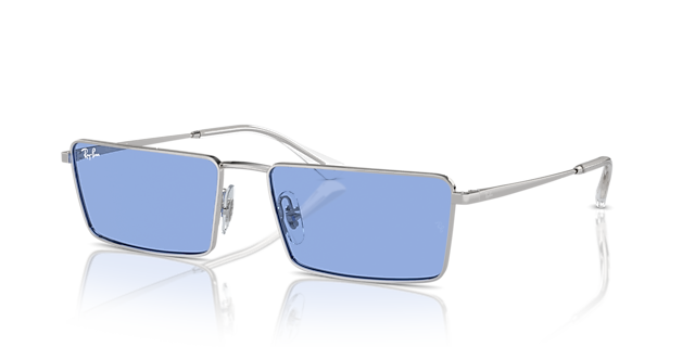 RB3741 Zilver MetaalSunglass Frames van B24, Hoekweergave