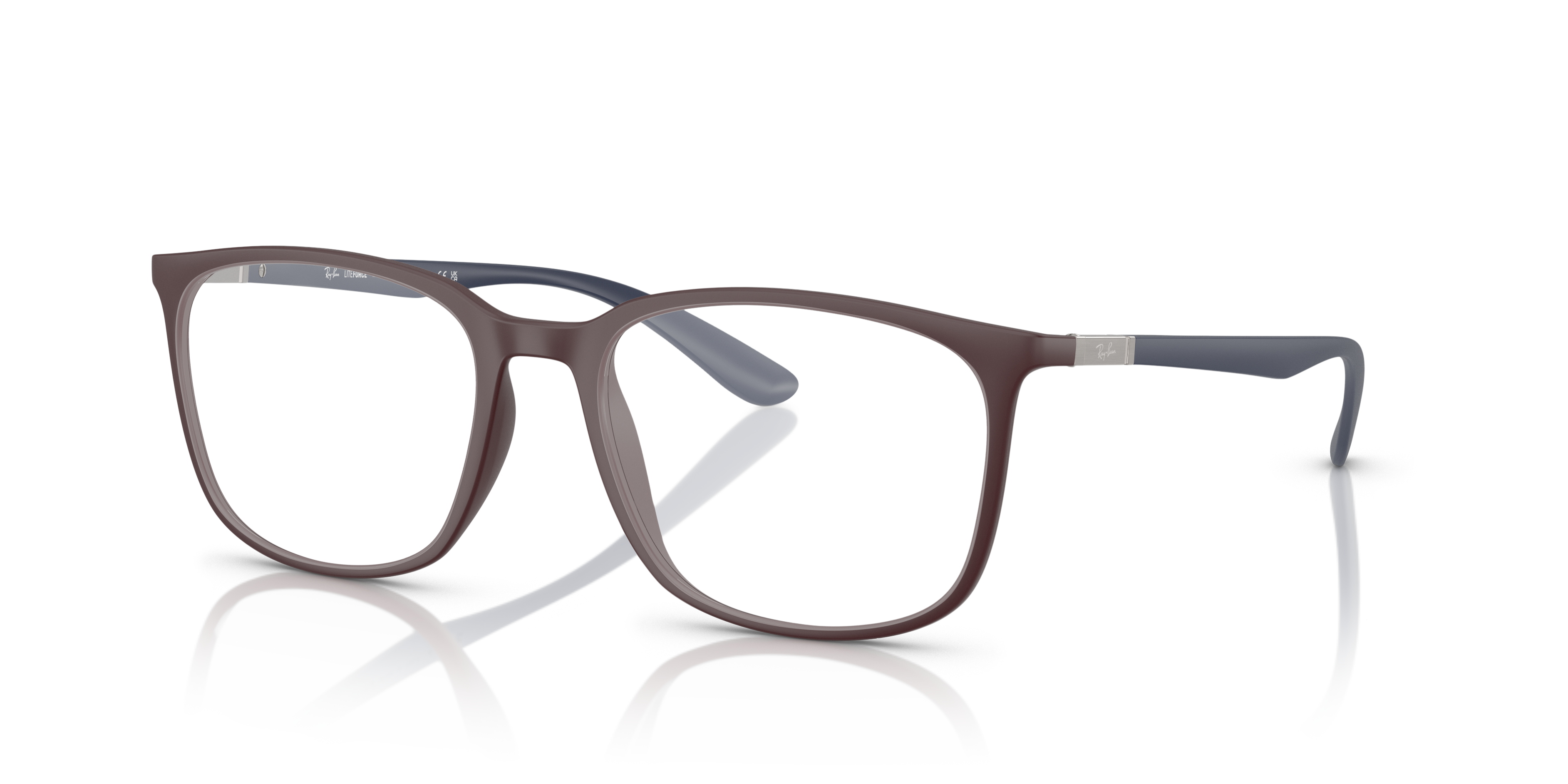 RB7199 Matte Dark Violet KunststoffEyeglass Frames von B24, Dreiviertelansicht