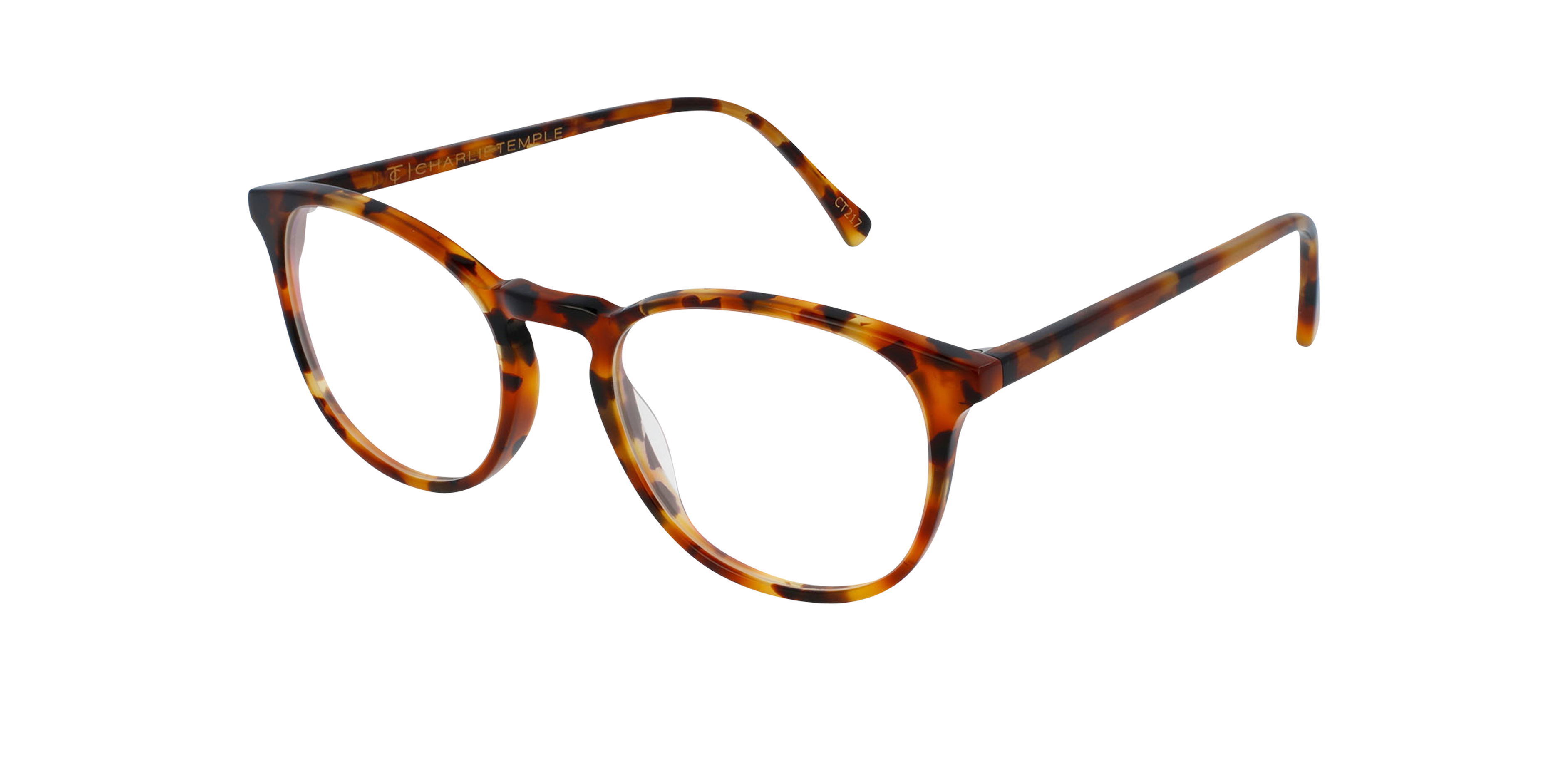 Neil Chestnut Tortoise AcetaatEyeglass Frames van B24, Hoekweergave