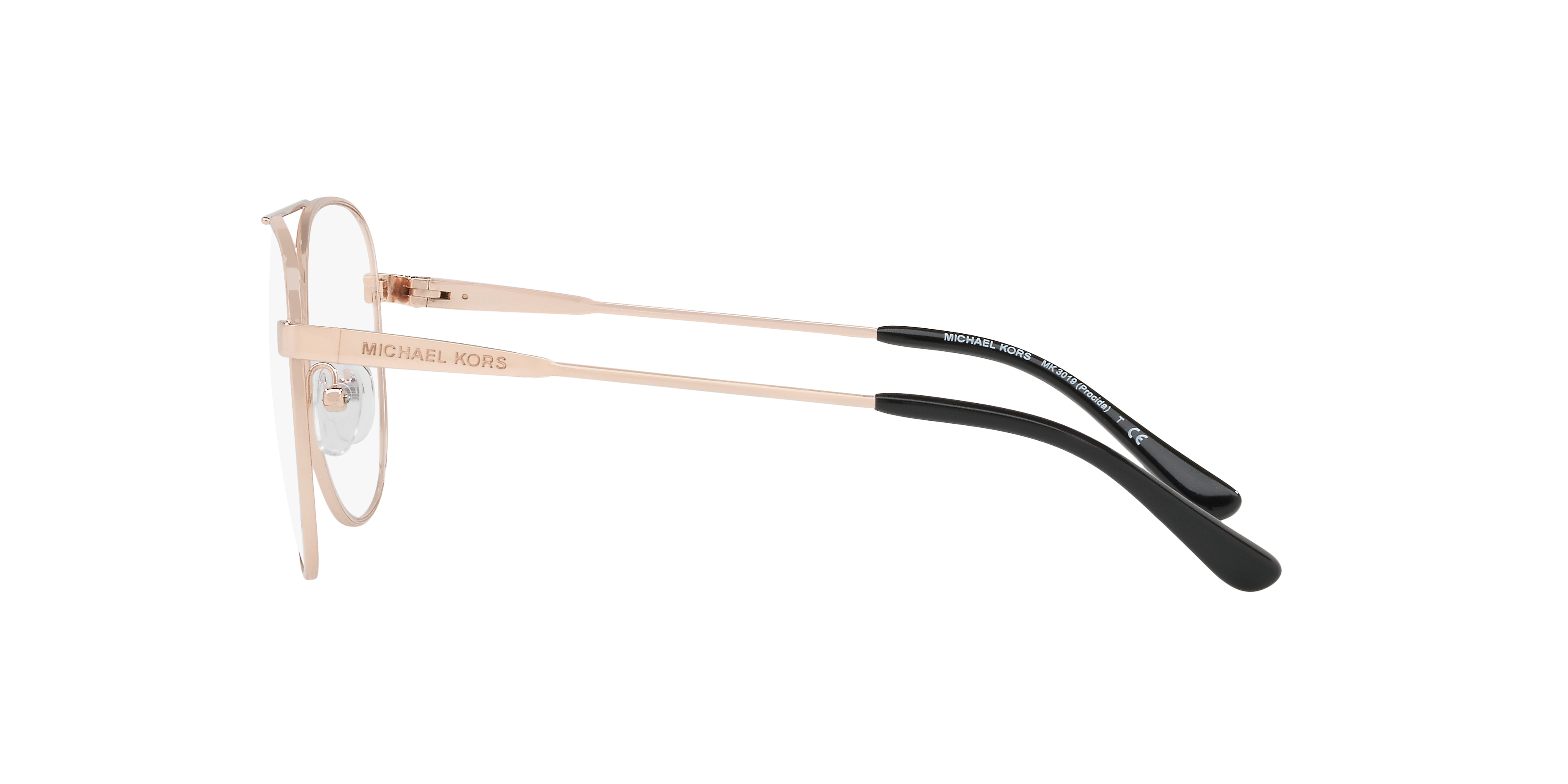 MK3019 Roségoud MetaalEyeglass Frames van B24, Zijaanzicht