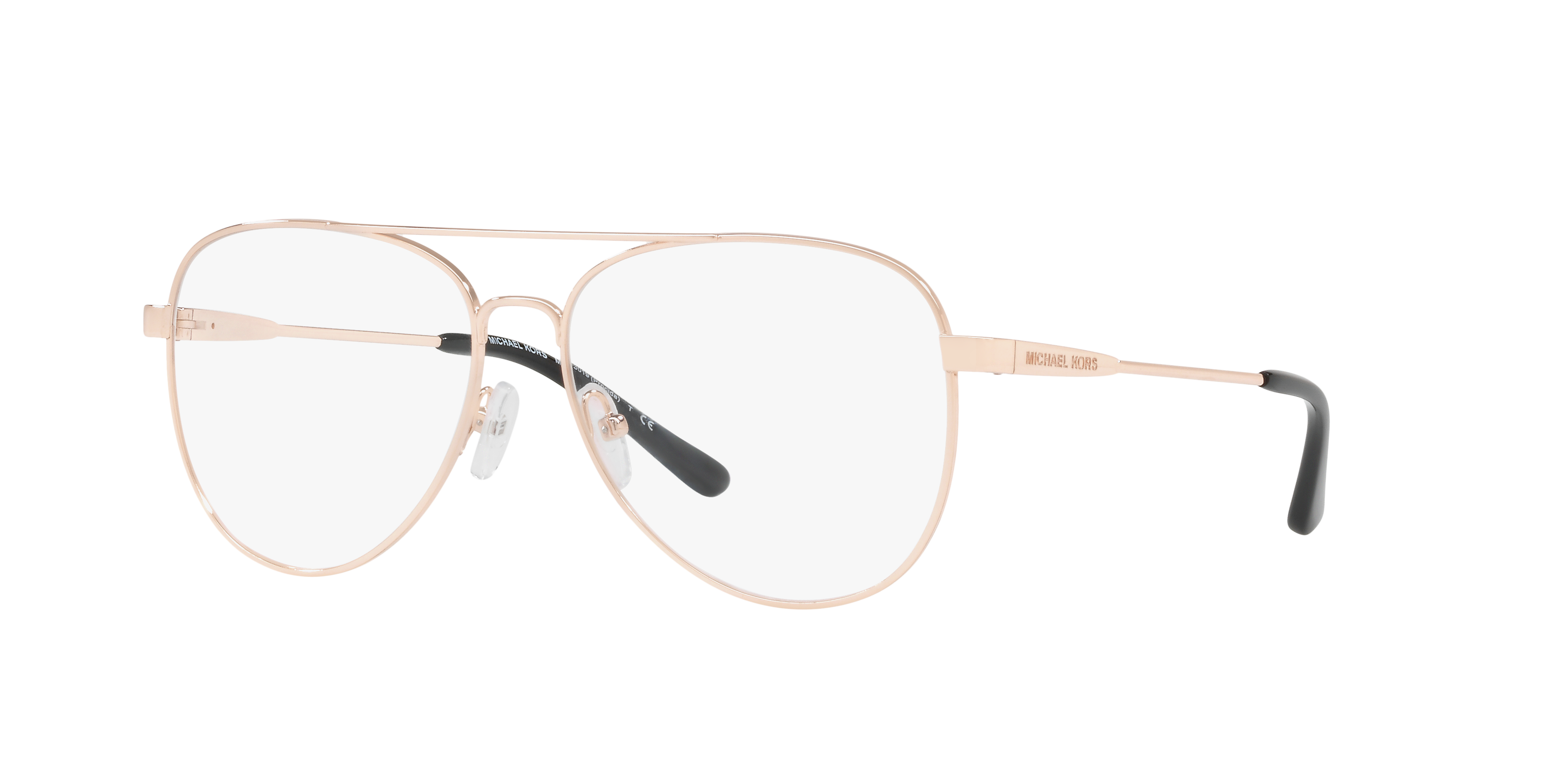 MK3019 Roségoud MetaalEyeglass Frames van B24, Hoekweergave