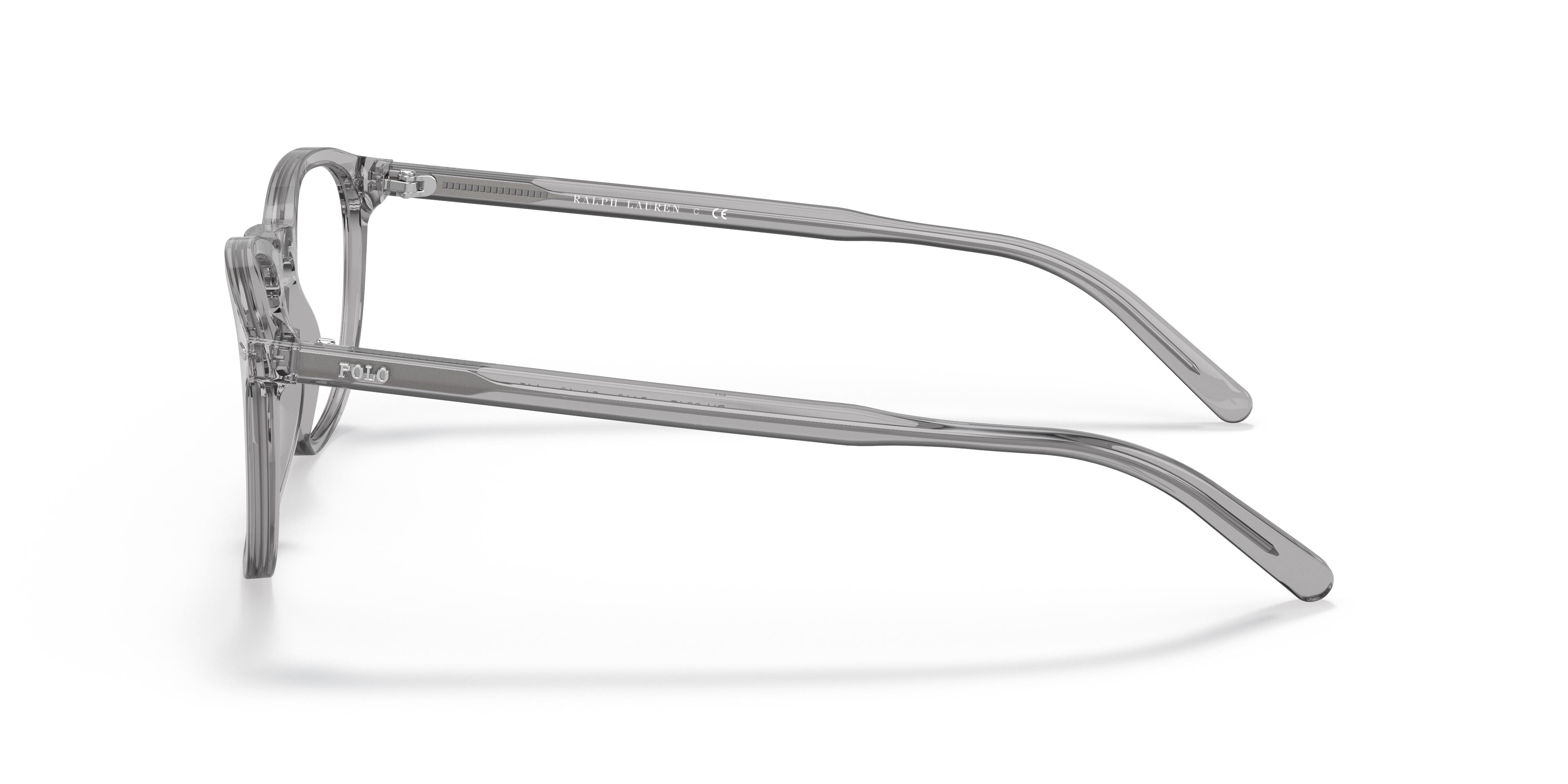 PH2247 Glanzend transparant grijs AcetaatEyeglass Frames van B24, Zijaanzicht