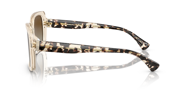 RA5298U Transparant lichtbruin AcetaatSunglass Frames van B24, Zijaanzicht