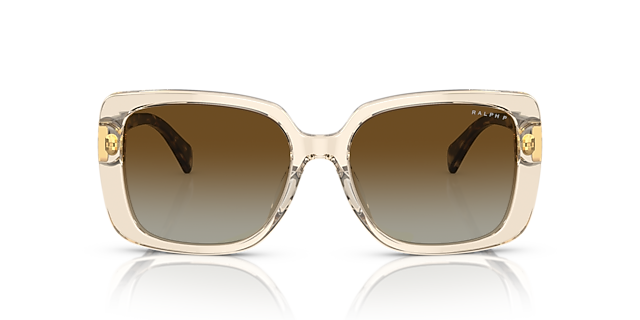 RA5298U Transparant lichtbruin AcetaatSunglass Frames van B24, Vooraanzicht