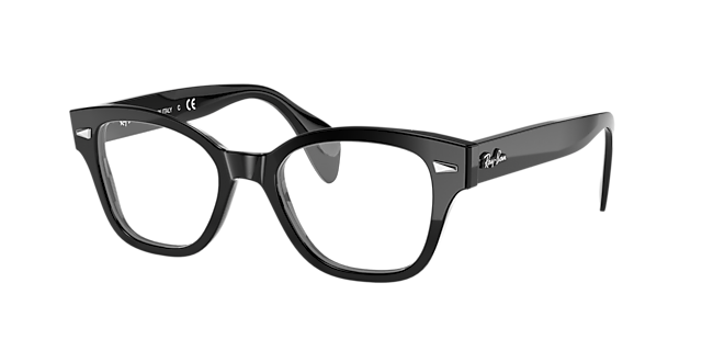 RB0880 Schwarz AcetatEyeglass Frames von B24, Dreiviertelansicht