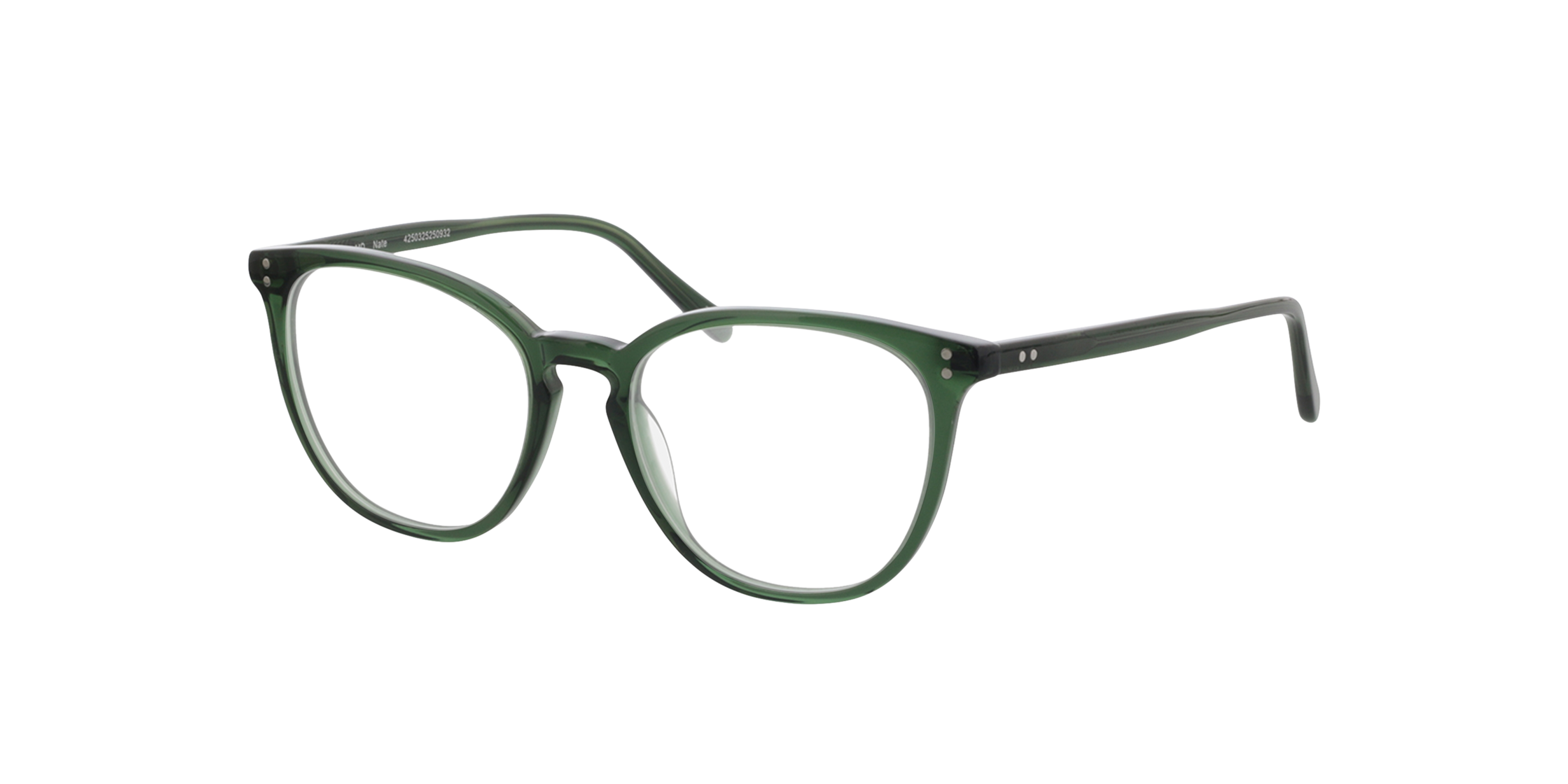 Nate Crystal Olive Green AcetatEyeglass Frames von B24, Dreiviertelansicht