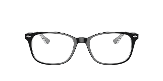 RB5375 Zwart op transparant AcetaatEyeglass Frames van B24, Vooraanzicht