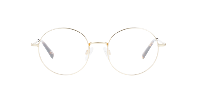 Hampton CT Brushed Gold Titanium TitaanEyeglass Frames van B24, Vooraanzicht