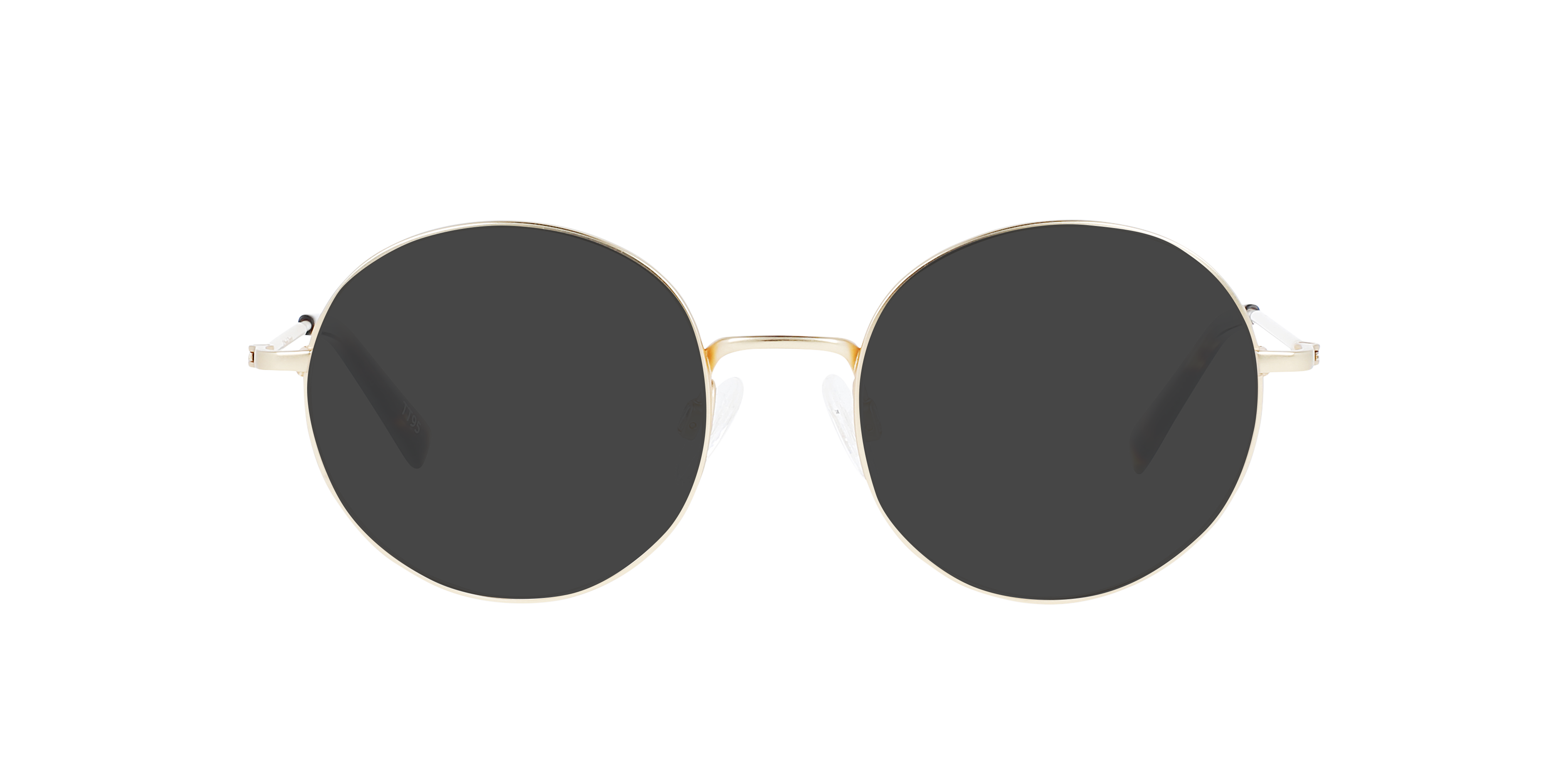 Hampton CT Brushed Gold Titanium TitanEyeglass Frames von B24, mit getönten Gläsern