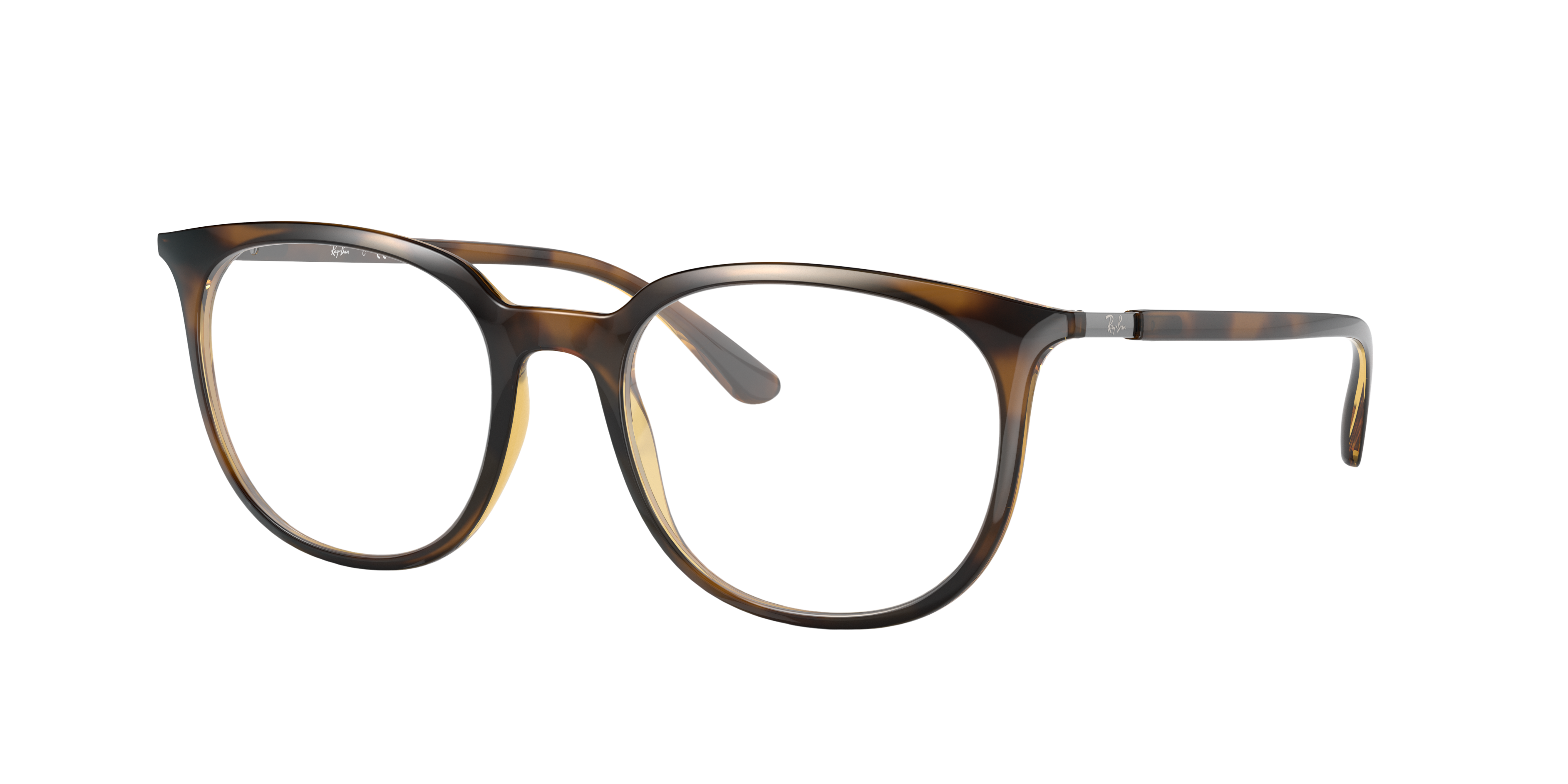 RB7190 Havana KunststofEyeglass Frames van B24, Hoekweergave