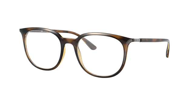 RB7190 Havana KunststofEyeglass Frames van B24, Hoekweergave