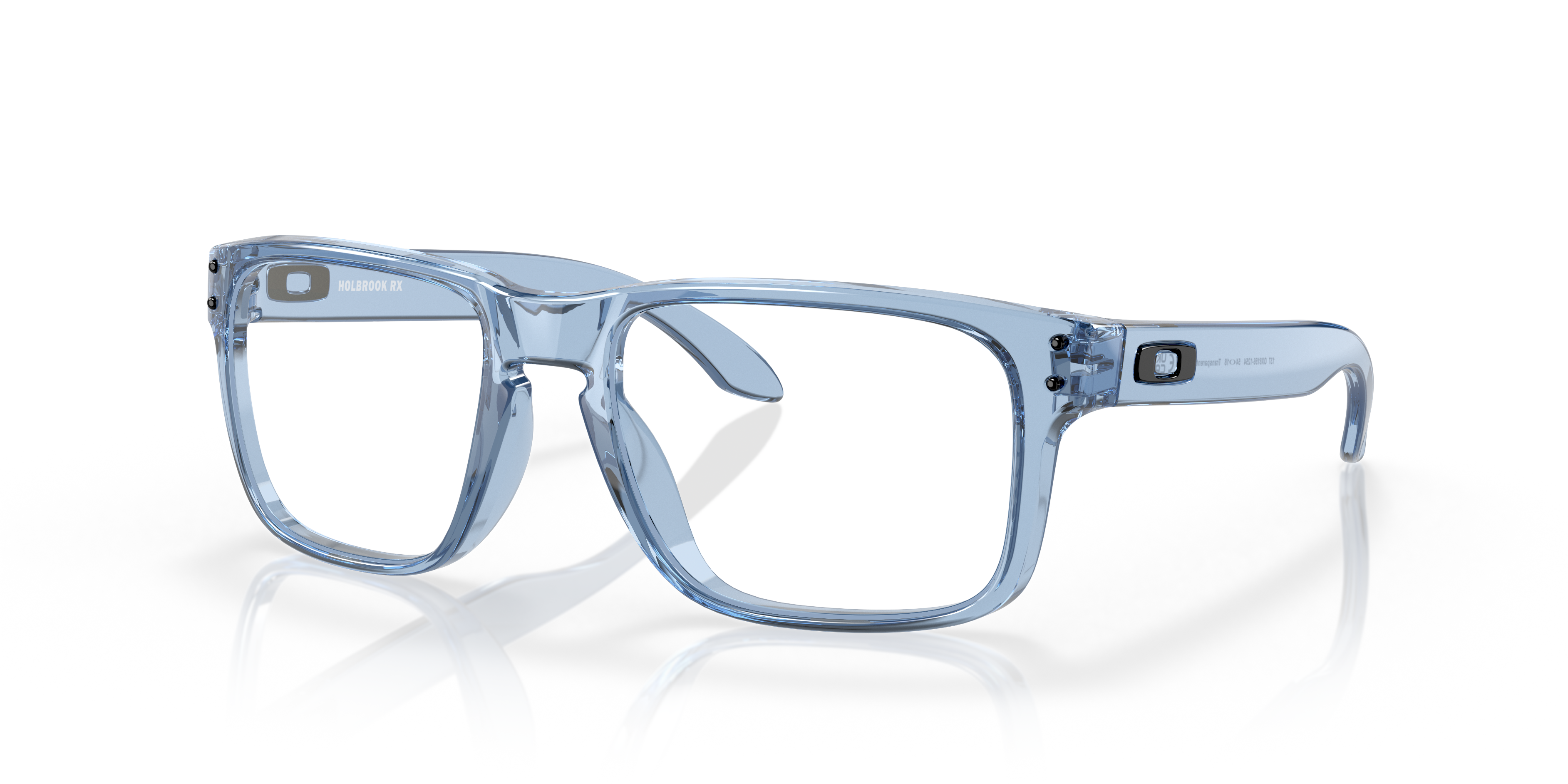 Holbrook™ Blau transparent KunststoffEyeglass Frames von B24, Dreiviertelansicht