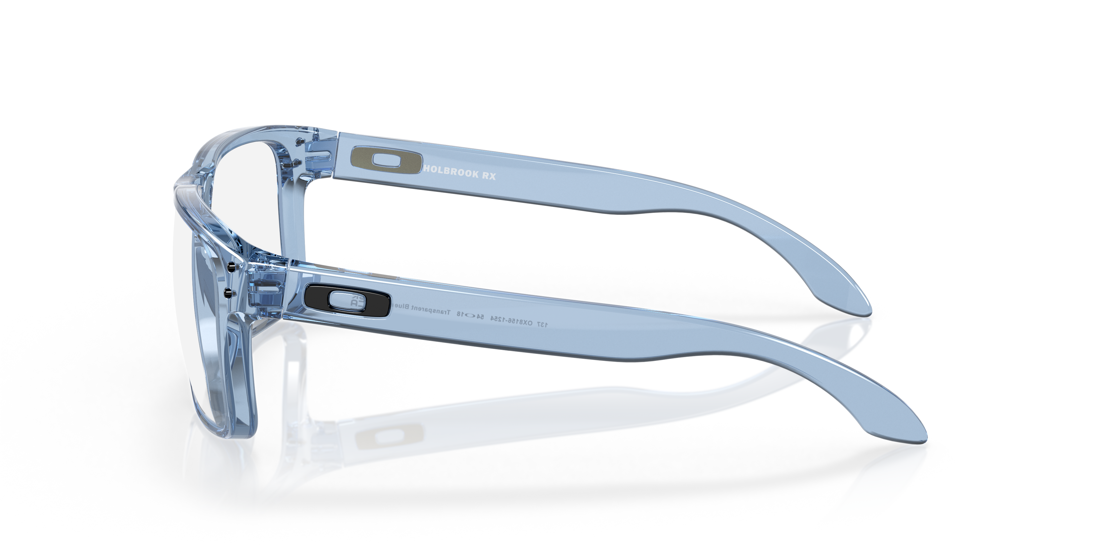 Holbrook™ Blau transparent KunststoffEyeglass Frames von B24, Seitenansicht