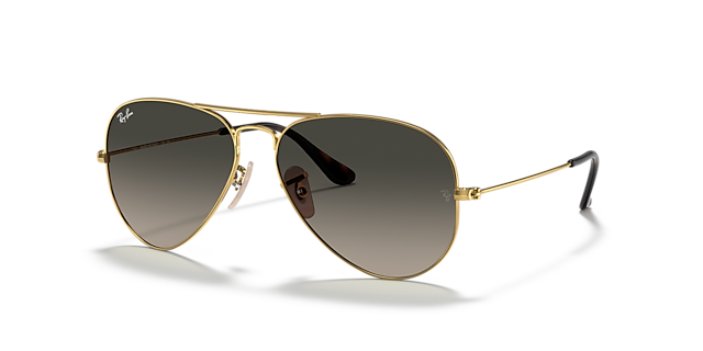 RB3025 Arista goud MetaalSunglass Frames van B24, Hoekweergave