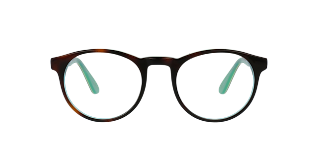Parker CT Tortoise & Emerald AcetaatEyeglass Frames van B24, Vooraanzicht