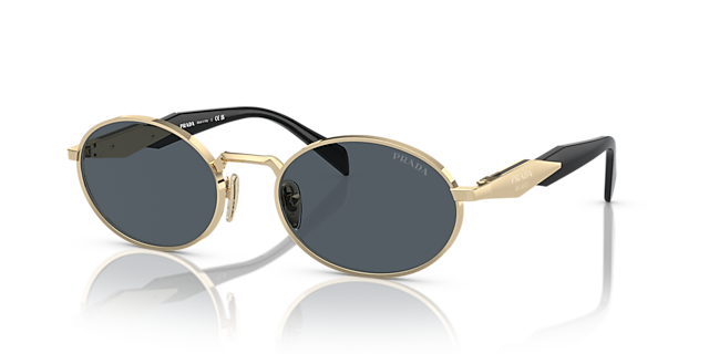PR 65ZS Lichtgoud MetaalSunglass Frames van B24, Hoekweergave