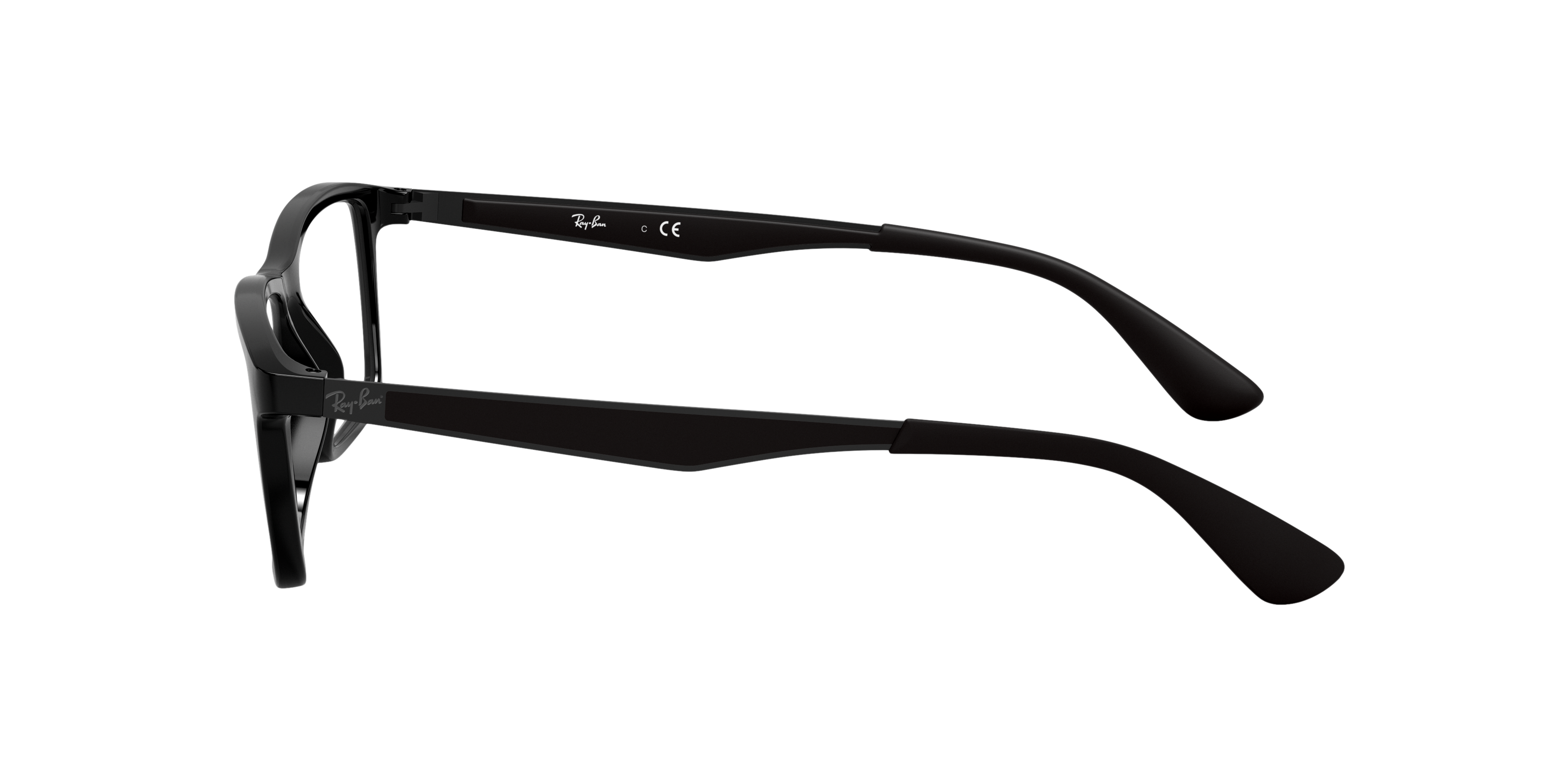 RB7056 Zwart KunststofEyeglass Frames van B24, Zijaanzicht