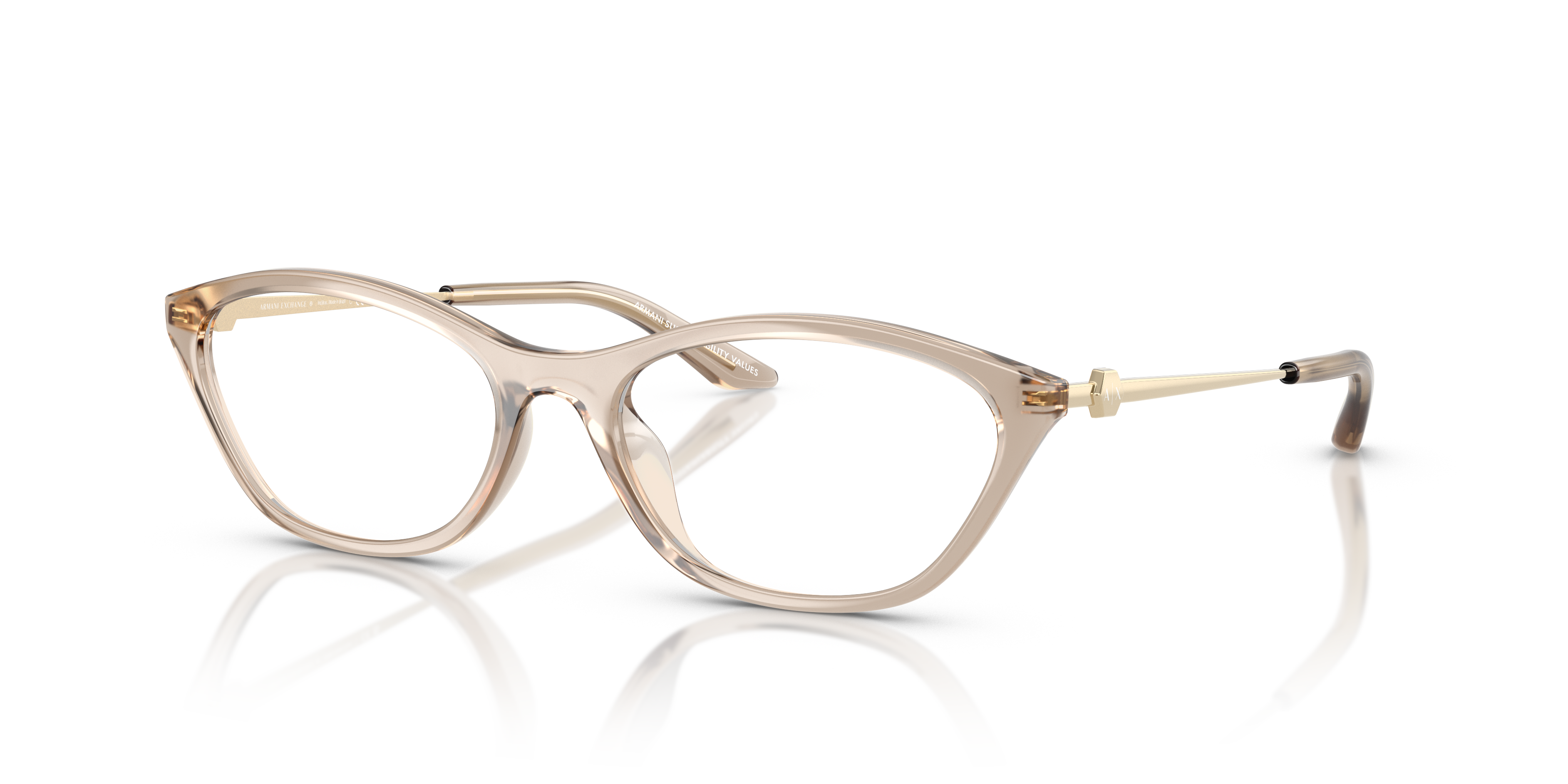 AX3121U Opalescent Light Beige KunststoffEyeglass Frames von B24, Dreiviertelansicht